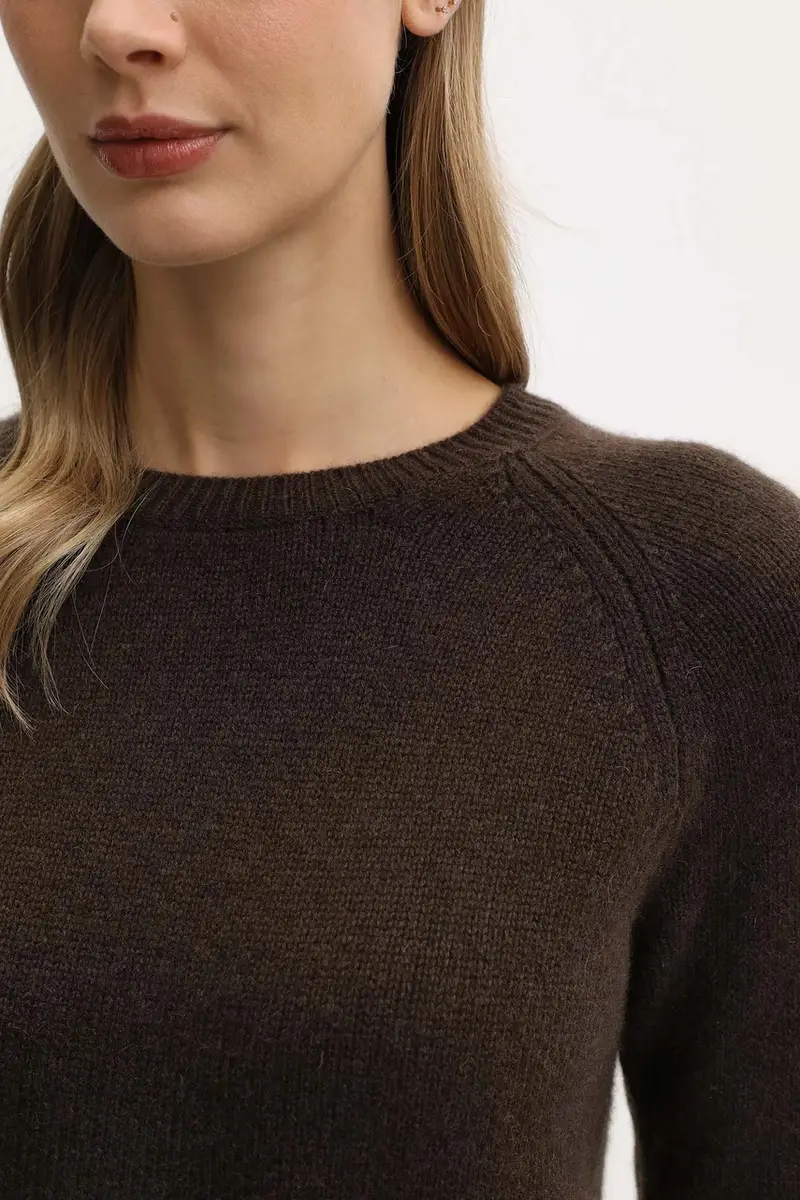 maglione in cachemirie donna colore marrone WPR00005 miniatura 5