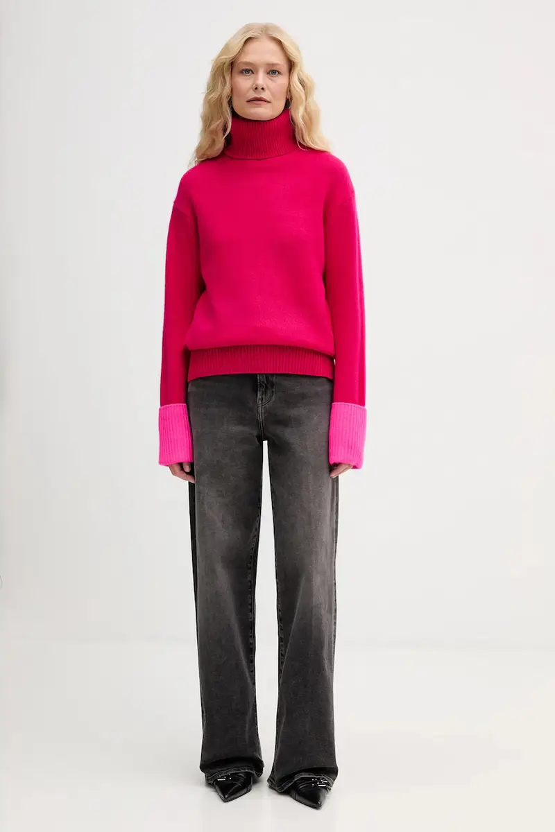 maglione in cachemirie donna colore rosa WPL02189 miniatura 2