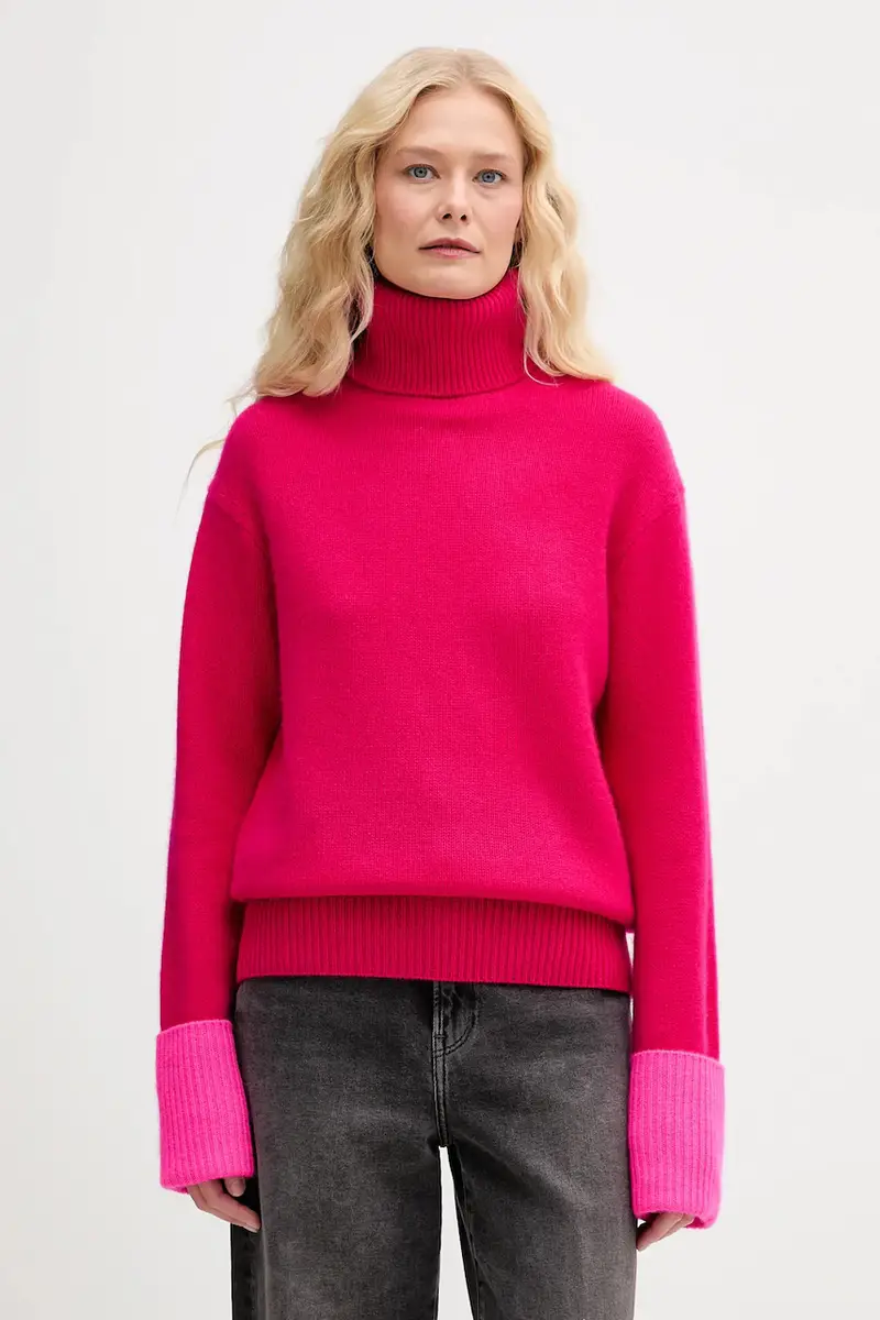 maglione in cachemirie donna colore rosa WPL02189