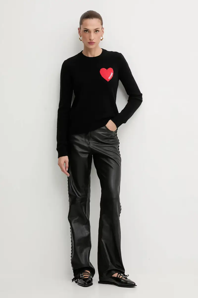 maglione in cachemirie donna colore rosa WPR01195 Nero miniatura 2