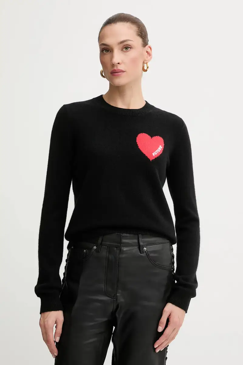 maglione in cachemirie donna colore rosa WPR01195 Nero