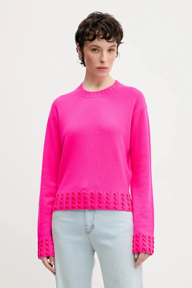 maglione in cachemirie donna colore rosa WPR02606