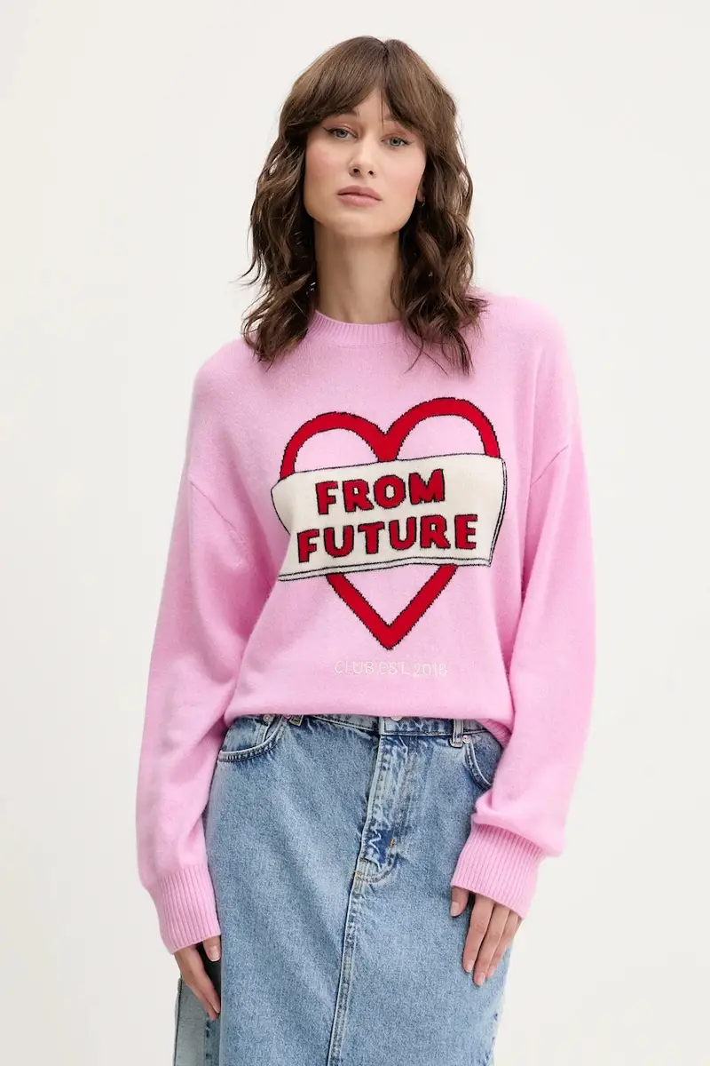 maglione in cachemirie donna colore rosa WPR02644