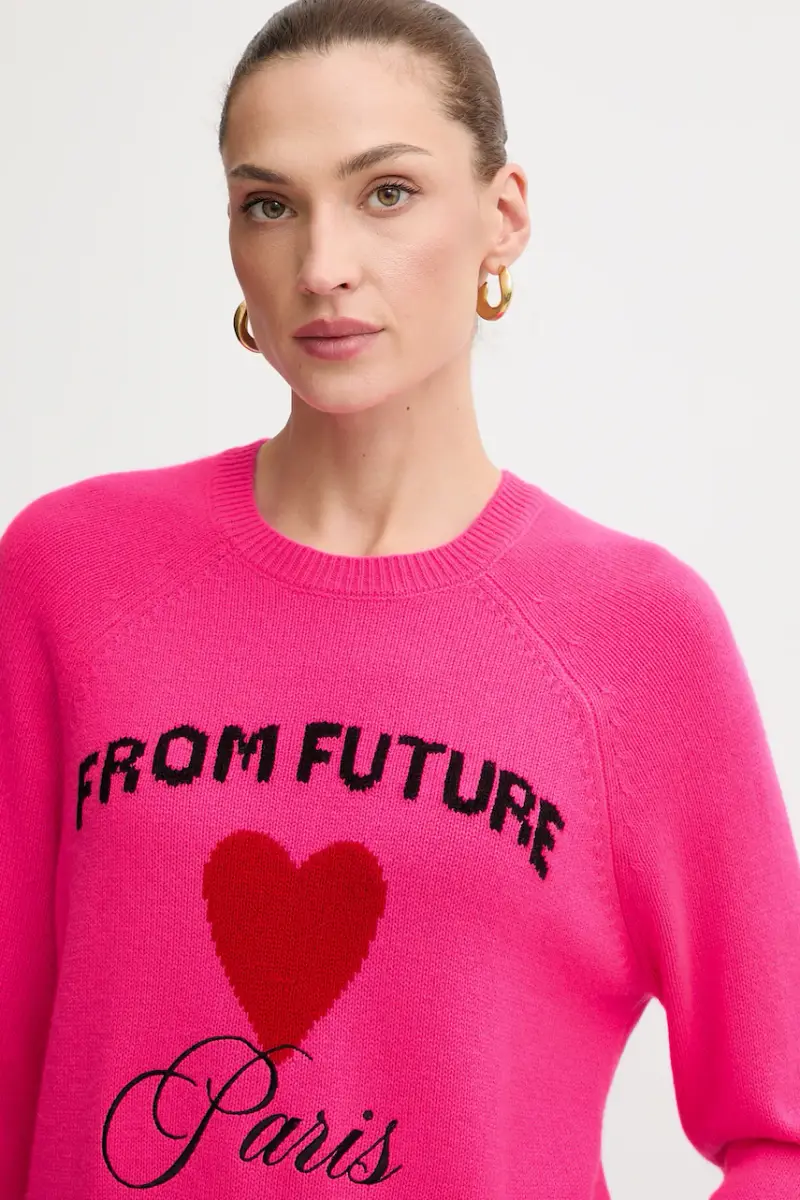 maglione in cachemirie donna colore rosa WPR03340 miniatura 4