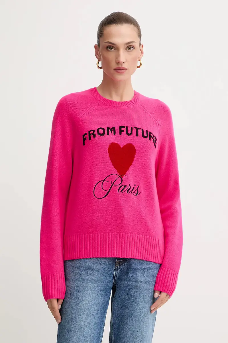 maglione in cachemirie donna colore rosa WPR03340