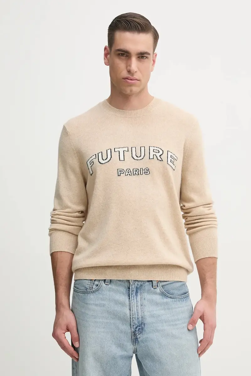 maglione in cachemirie uomo colore beige MPR02730