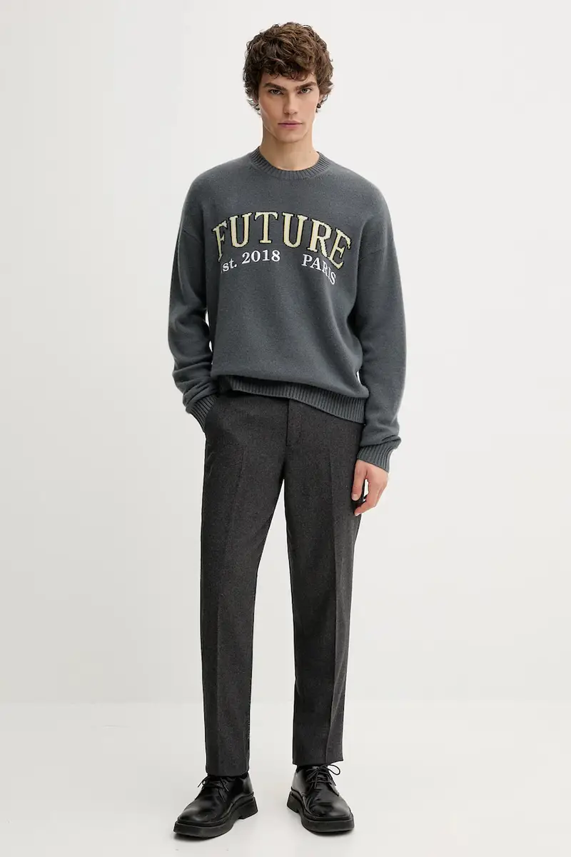 maglione in cachemirie uomo colore grigio MPR03345 miniatura 2