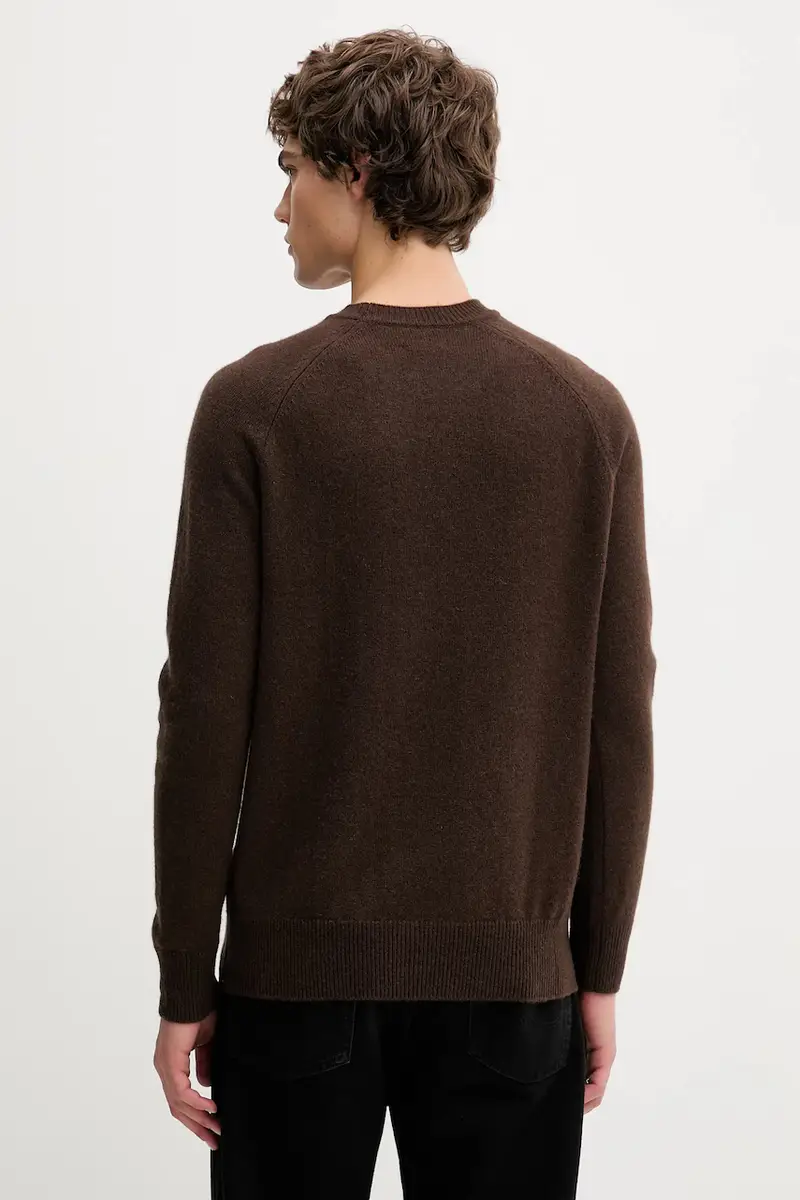 maglione in cachemirie uomo colore marrone MPR01486 miniatura 3