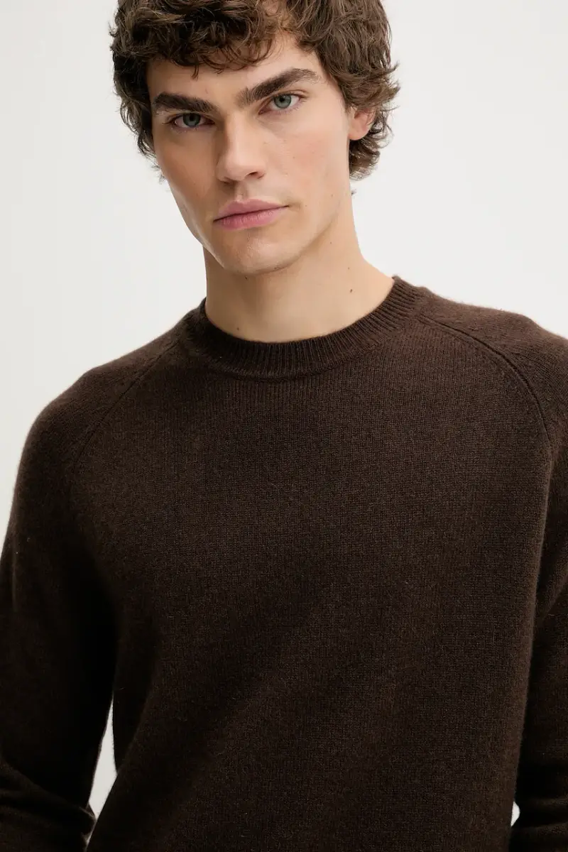 maglione in cachemirie uomo colore marrone MPR01486 miniatura 4