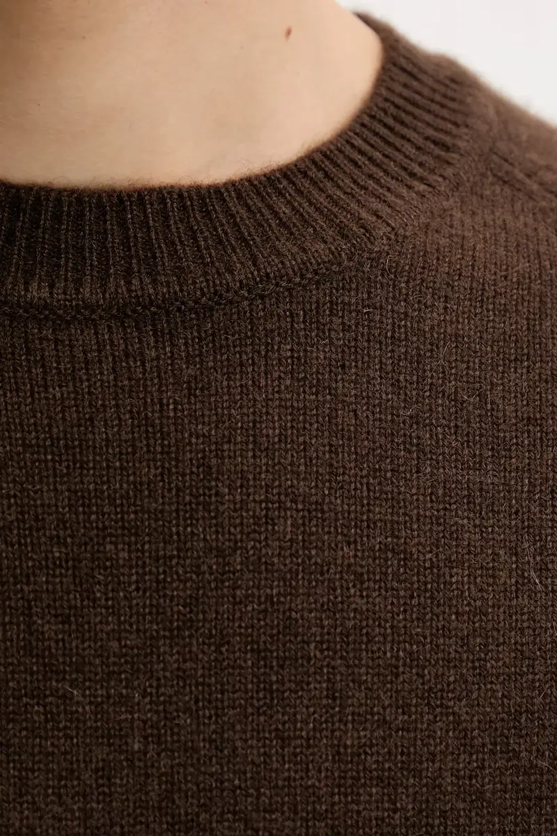 maglione in cachemirie uomo colore marrone MPR01486 miniatura 5