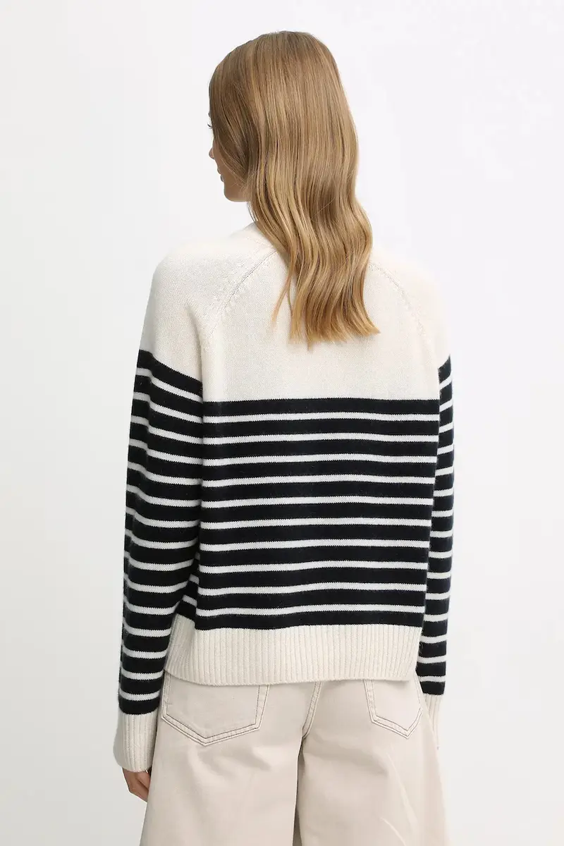 maglione in lana donna colore beige WPR03378 miniatura 3