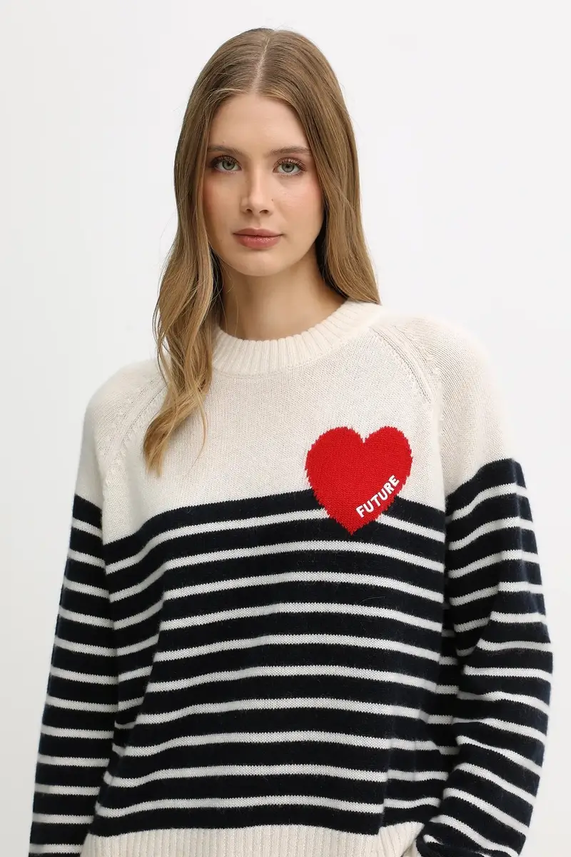 maglione in lana donna colore beige WPR03378 miniatura 4