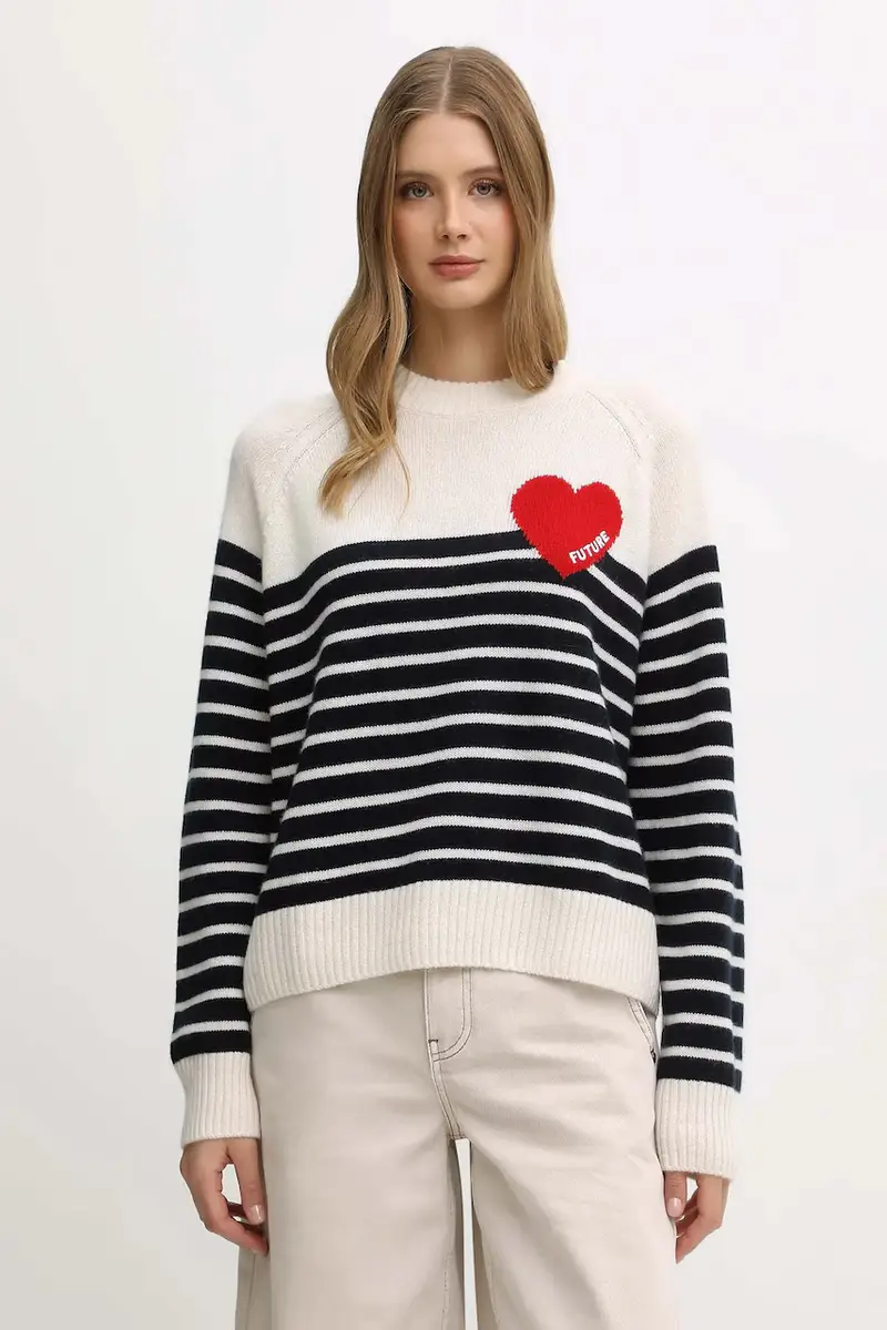 maglione in lana donna colore beige WPR03378