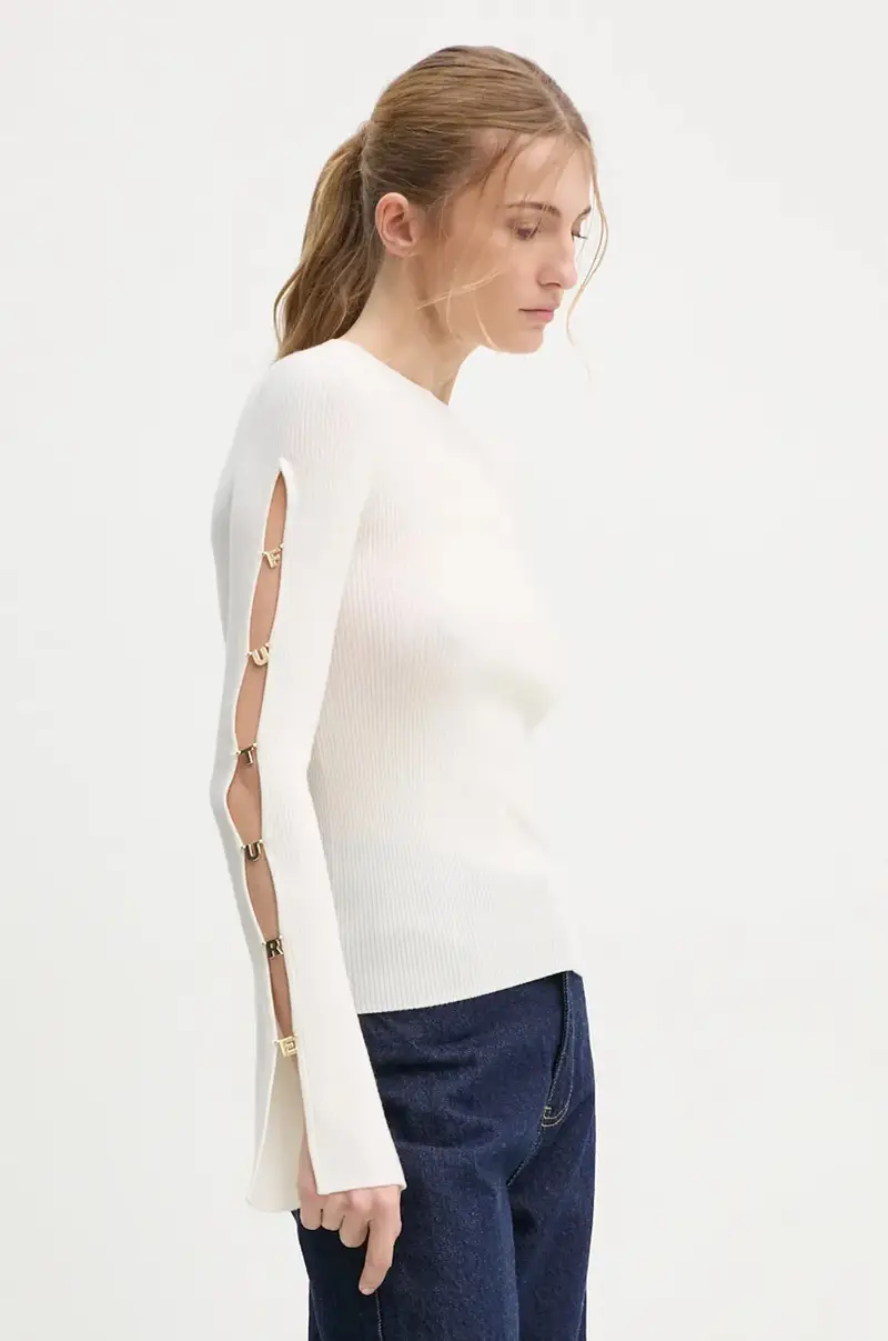 maglione in lana donna colore beige WTO02295 miniatura 4