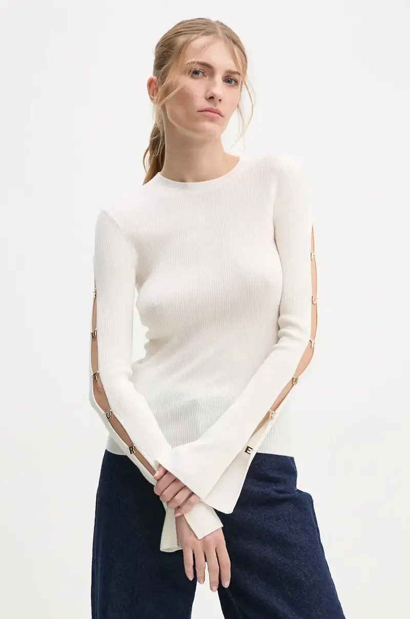 maglione in lana donna colore beige WTO02295