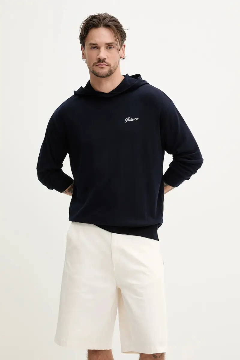 maglione in lana uomo colore blu navy MPH02671