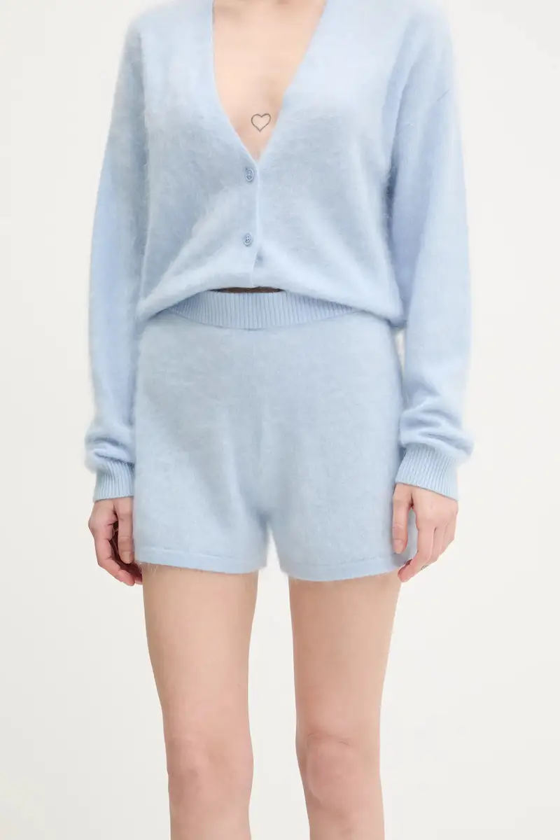 pantaloncini in cachemire donna colore blu WSH02581