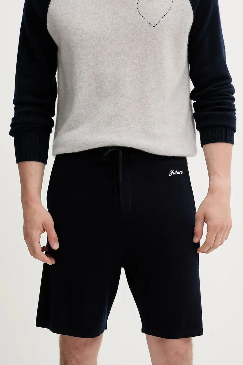 shorts in lana uomo colore blu navy MSH02672