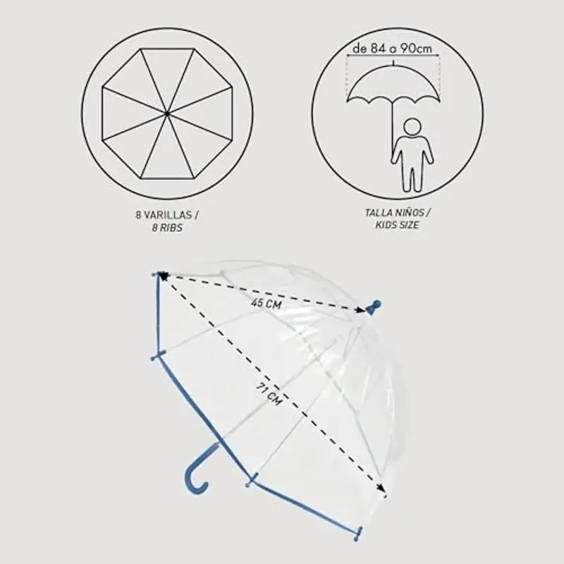 Frozen 2 Disney Ombrello Bambina Trasparente miniatura 3