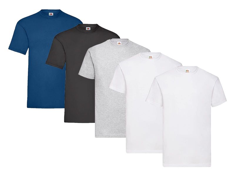 FRUIT OF THE LOOM - 5 Magliette XXXXL