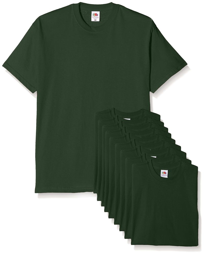 Fruit of the Loom T-shirt Uomo Verde 46810