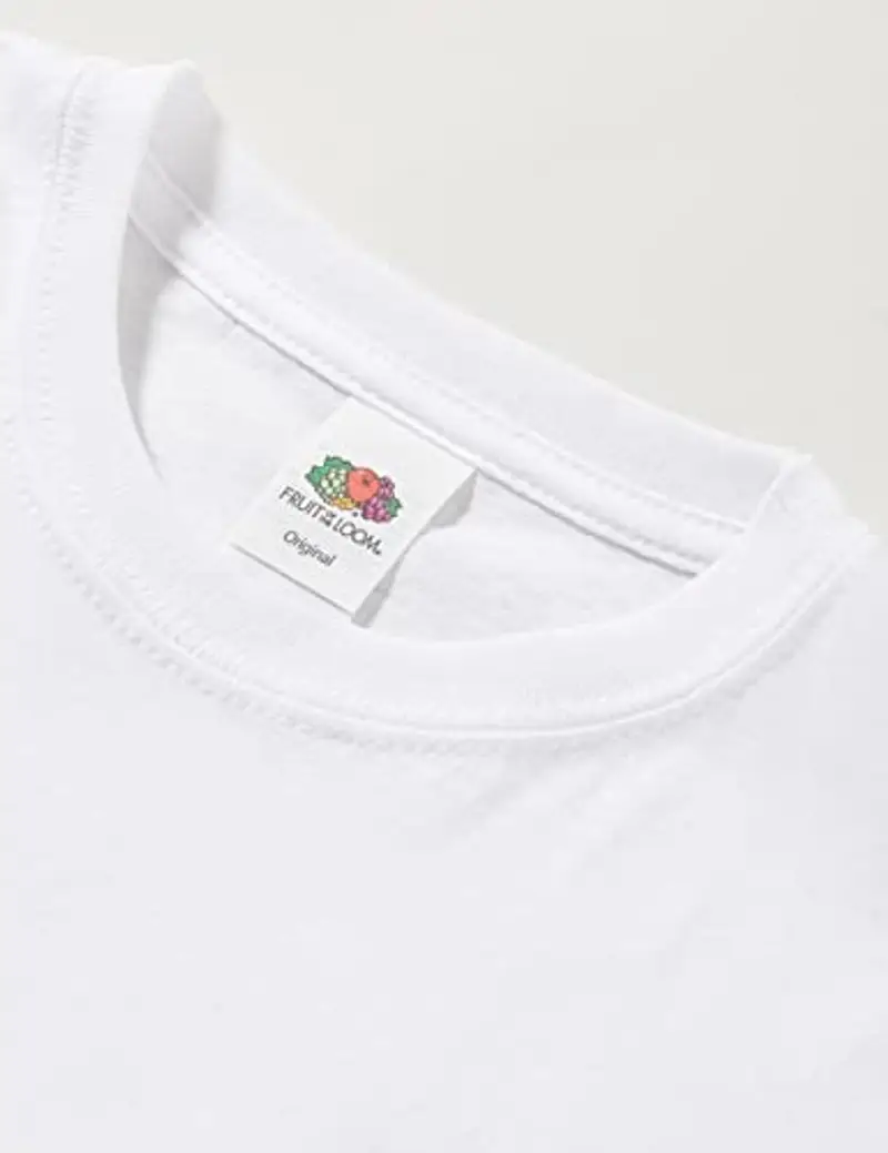 Fruit of the Loom T Originale Shirt, Bianco, 9-11 Anni (Pacco da 5) Unisex-Bambini e Ragazzi miniatura 3