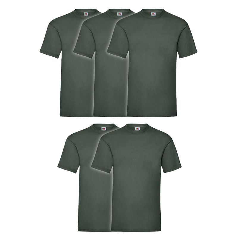 FRUIT OF THE LOOM Maglietta Uomo XL Verde Bottiglia