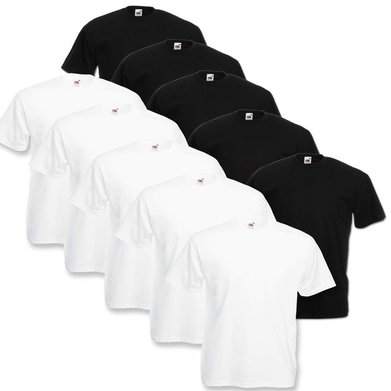 FRUIT OF THE LOOM Maglietta Uomo Maniche Corte - Set da 5