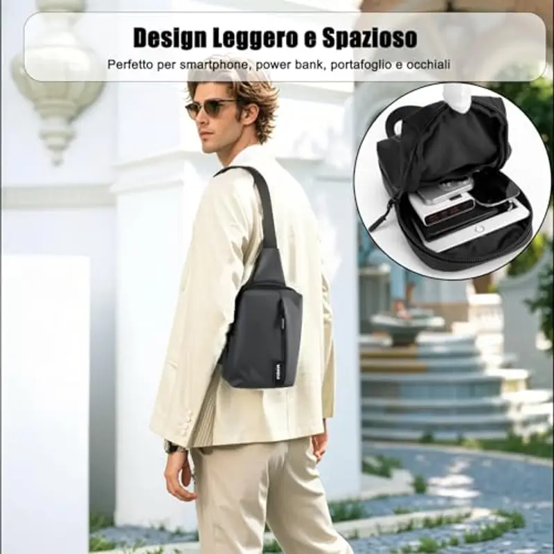 Fuaihui Borsa a tracolla Uomo Nero 1898174 miniatura 2