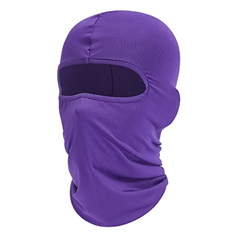 fuinloth Maschera di passamontagna, sciarpa estiva per il collo, protettore UV, sciarpa di sci per motocicli maschi e donna Viola