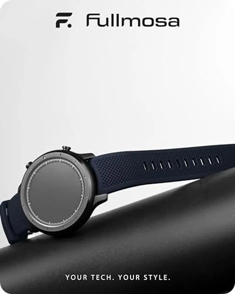 Fullmosa Cinturino 22mm per Orologio in Silicone a Sgancio Rapido, Cinturini Sportivo Curvo in Gomma Compatibile con miniatura 2