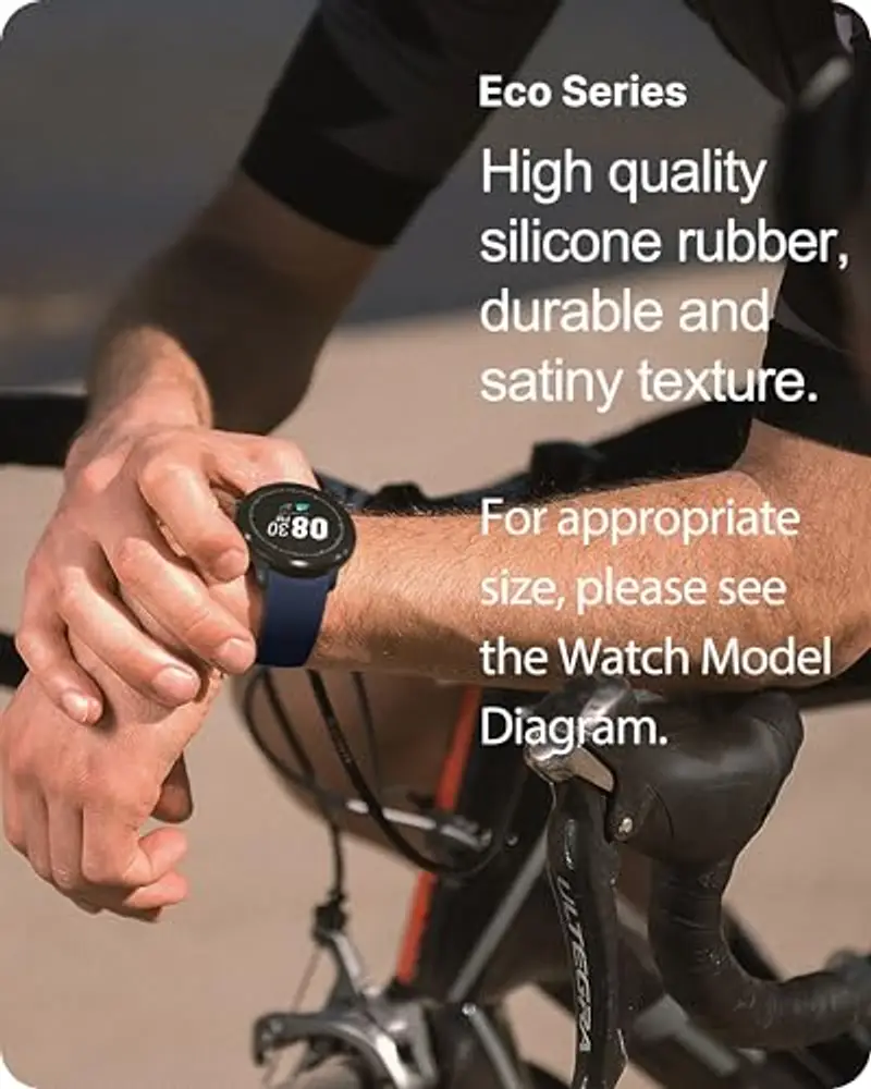 Fullmosa Cinturino 22mm per Orologio in Silicone a Sgancio Rapido, Cinturini Sportivo Curvo in Gomma Compatibile con miniatura 3