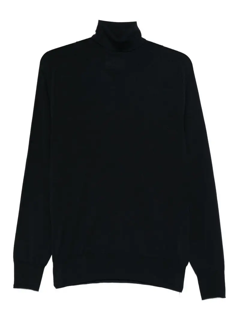 Maglione dolcevita blu navy