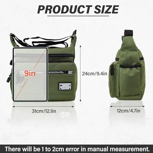 FuninCrea Borsa messenger Uomo Verde 2767090 miniatura 2