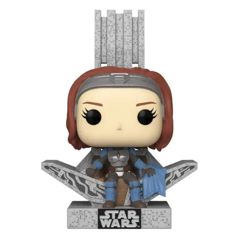 Statuetta da collezione Funko Star Wars The Mandalorian POP! Deluxe Bo Katan w/Throne