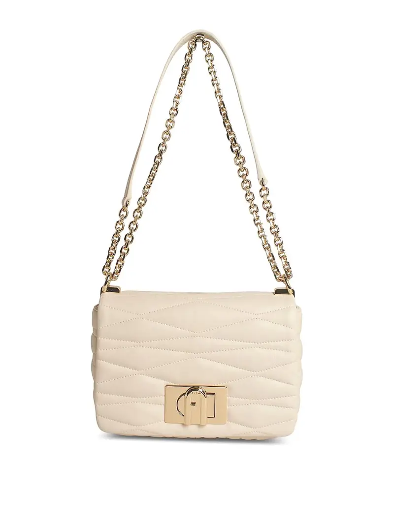 1927 Piccola borsa trasversale in pelle crema