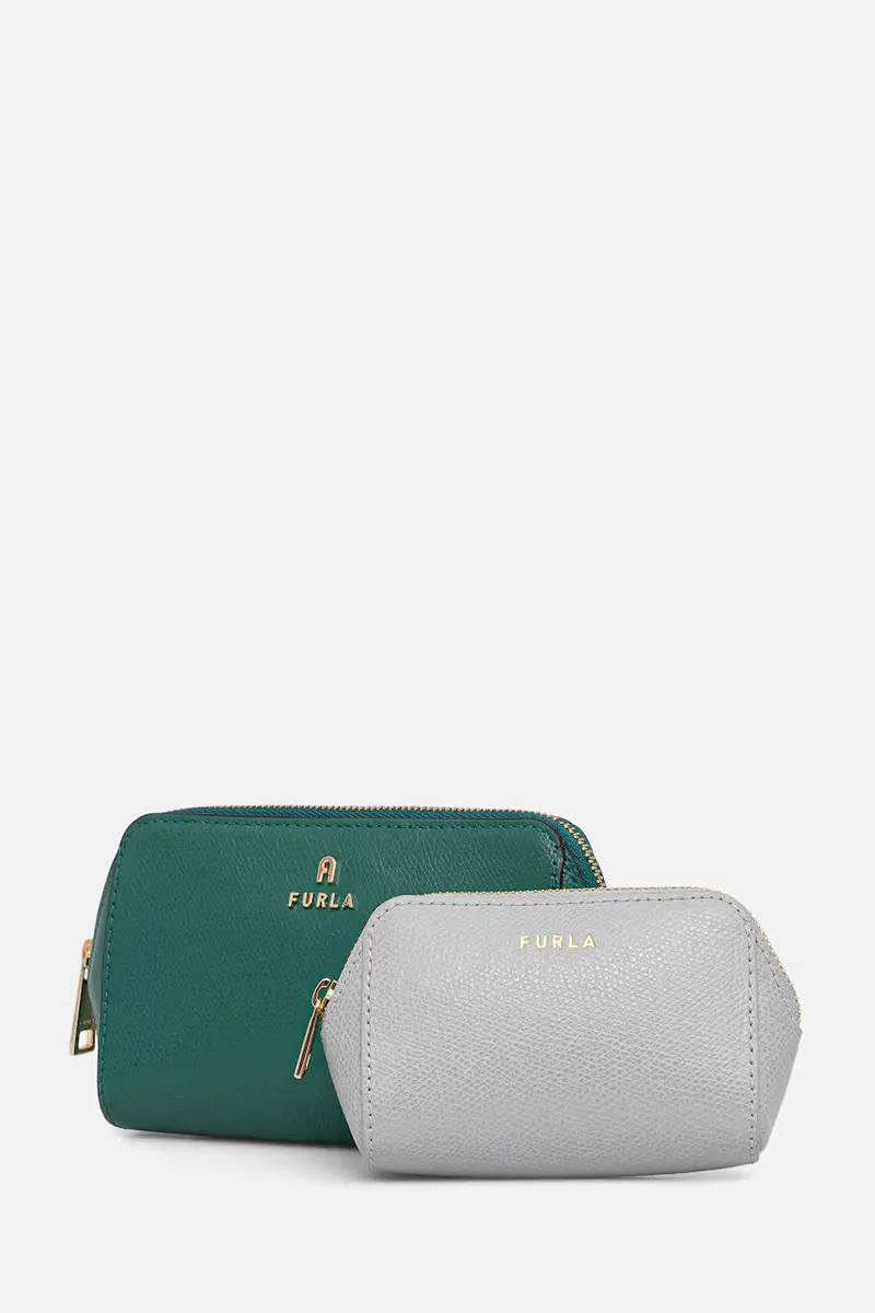 astuccio per trucchi in pelle pacco da 2 colore verde WE00453.ARE000.4348S Turchese miniatura 2