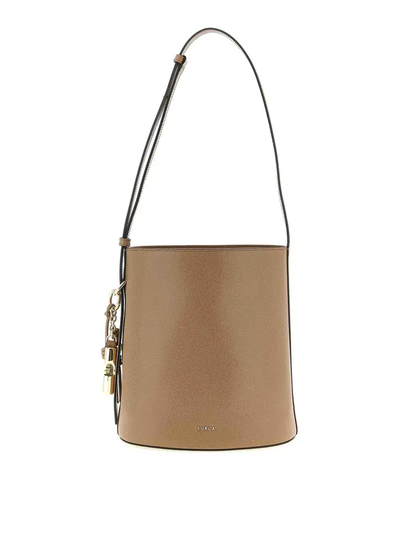 Borsa a secchiello piccola Beige