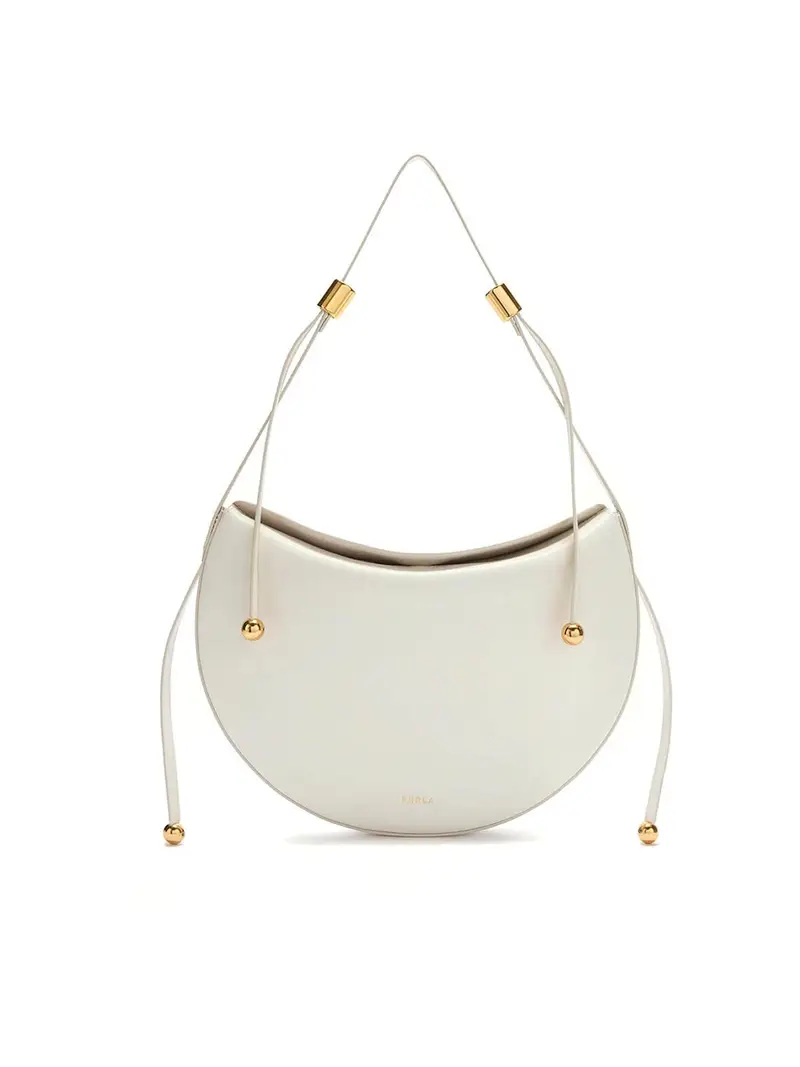 Borsa A Spalla Moonstone S In Pelle Bianco