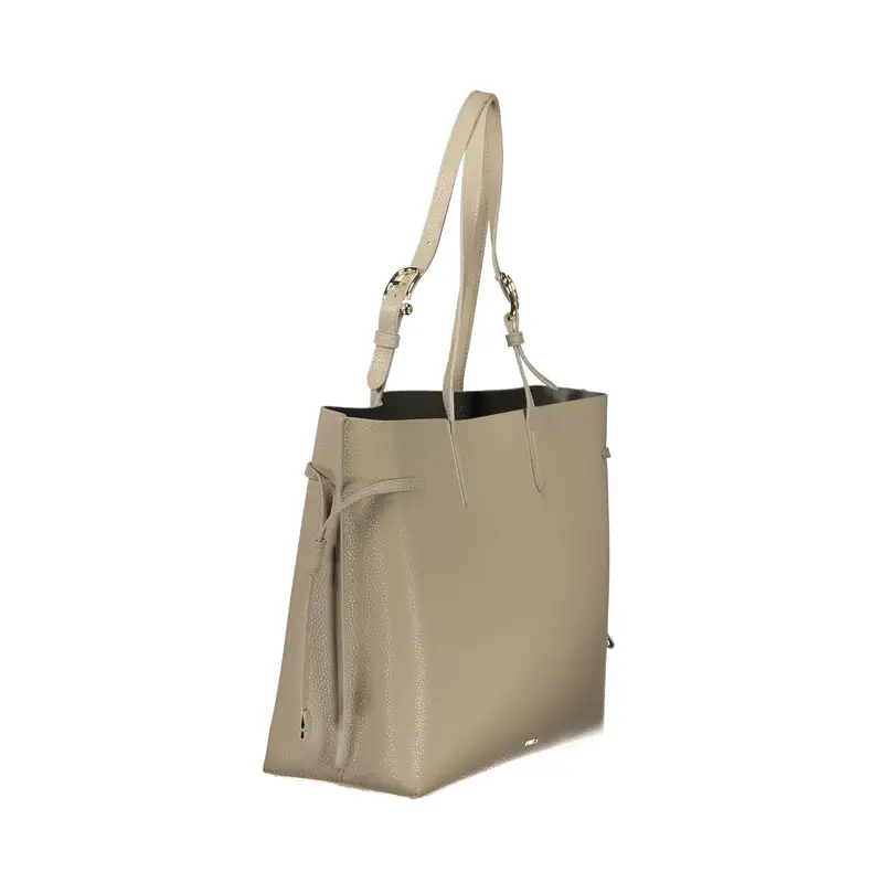 Borsa Donna Beige Spalla Pelle Ava Logo miniatura 3