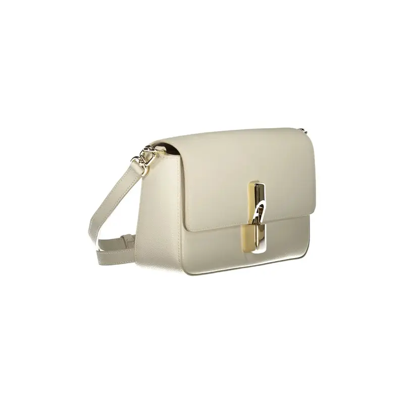 Borsa Donna Bianca Tracolla Pelle Iride Logo Bianco miniatura 3