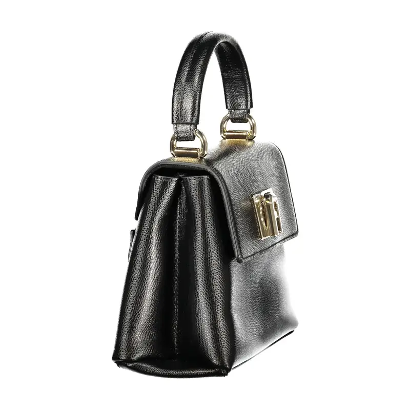 Borsa Donna Nera Mano Tracolla Pelle 1927 Logo Nero miniatura 3