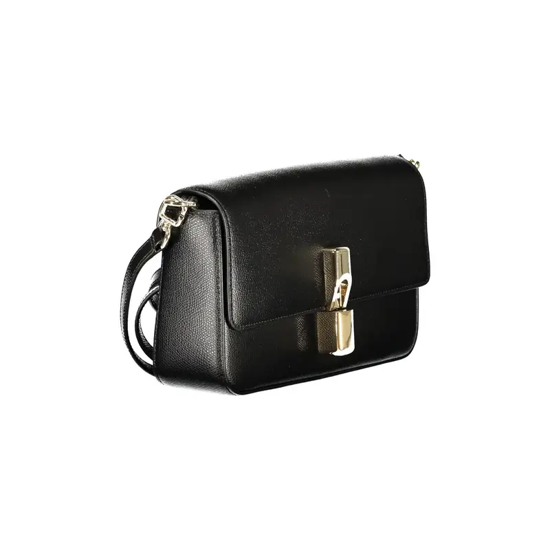 Borsa Donna Nera Tracolla Pelle Iride Logo Nero miniatura 3