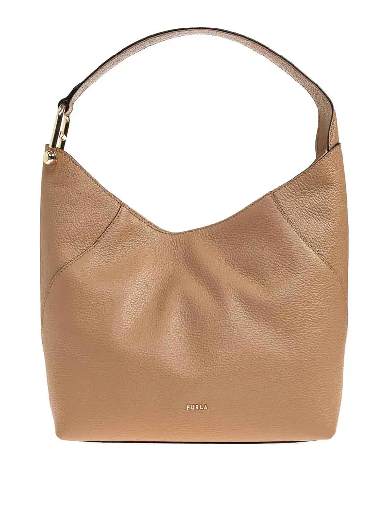 Borsa Tote Lara Media In Pelle Marrone