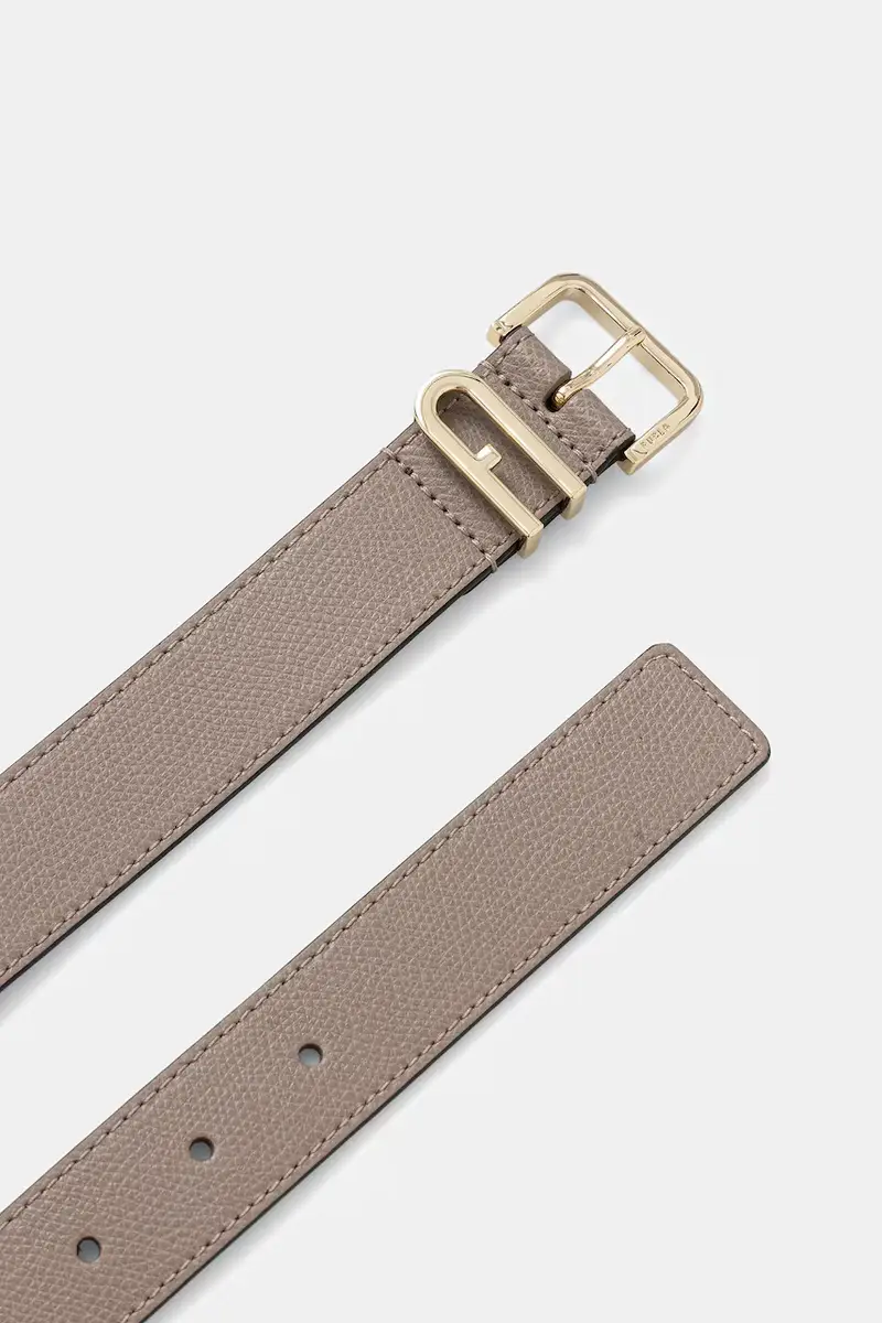 cintura in pelle Grigio miniatura 2