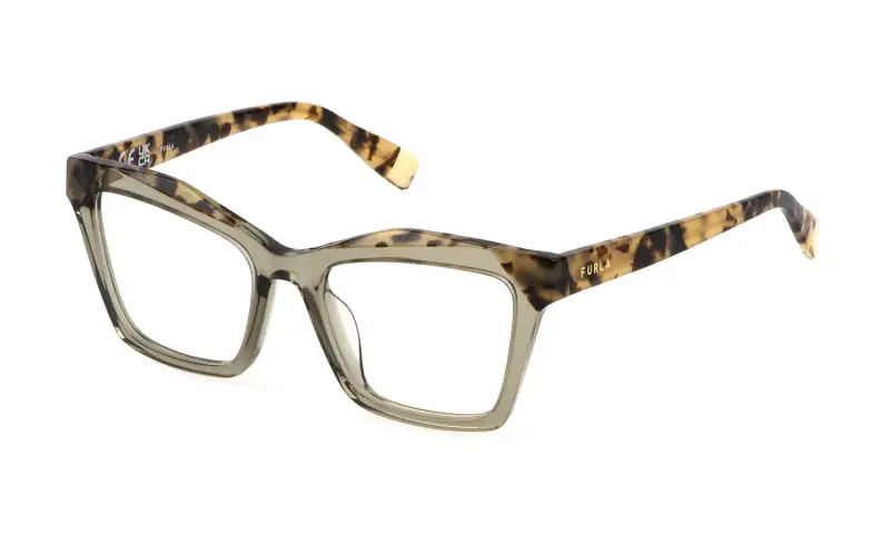 Donna Furla VFU767V 0G61 Montature da vista Acetato Verde Geometrica