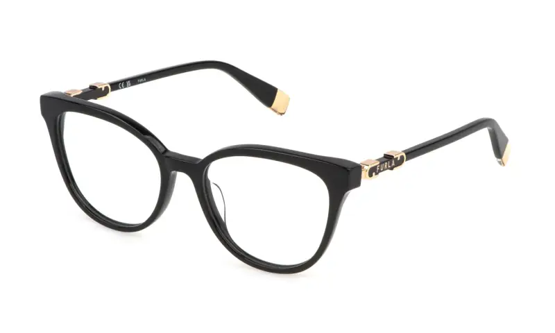 Donna Furla VFU832 700 Montature da vista Acetato Nero Farfalla