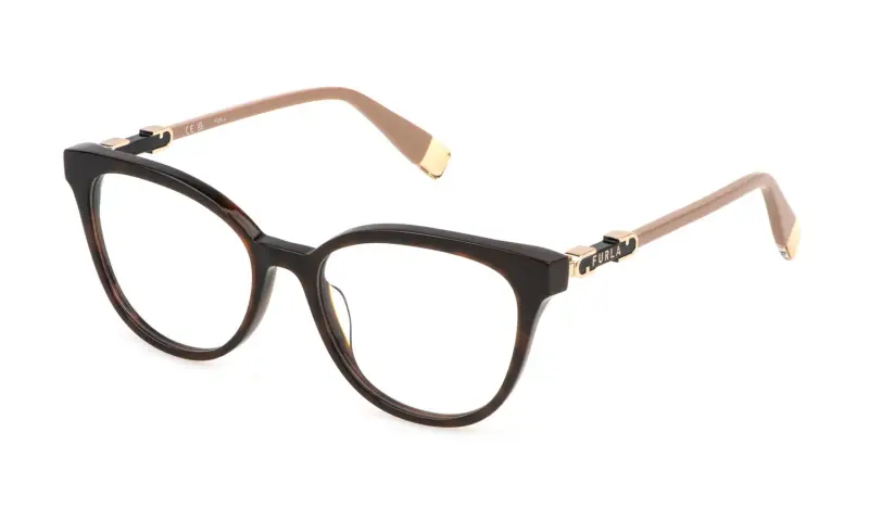 Donna Furla VFU832 752 Montature da vista Acetato Havana Farfalla