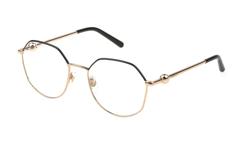 Furla Montature da vista Donna in Metallo Oro Geometrica