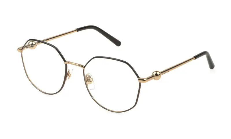 Furla Montature da vista Donna in Metallo Oro Geometrica